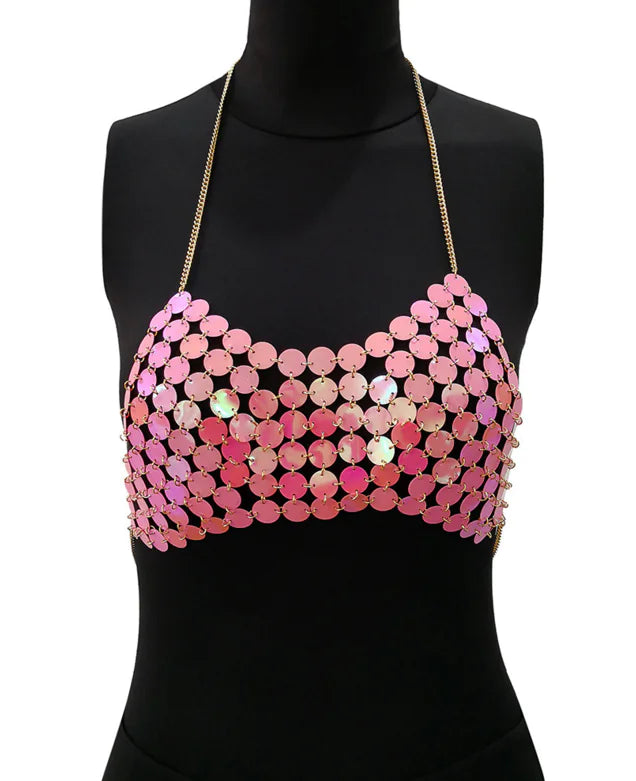 2020 Spring/Summer Sequined Chain Vest Top (2 Colors)