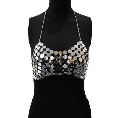 2020 Spring/Summer Sequined Chain Vest Top (2 Colors)