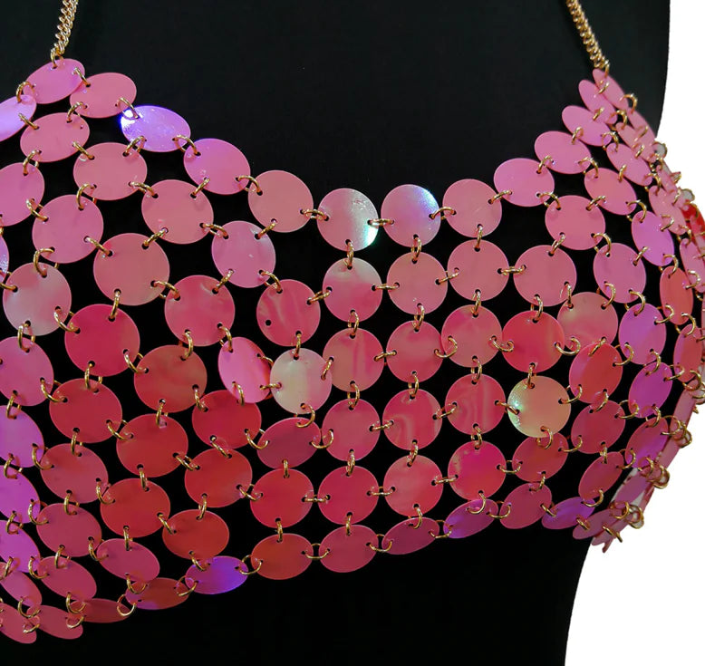 2020 Spring/Summer Sequined Chain Vest Top (2 Colors)